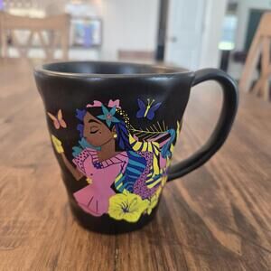 Disney Encanto Isabella Flowers Textured Black 11 oz Coffee Tea Mug Disney Parks
